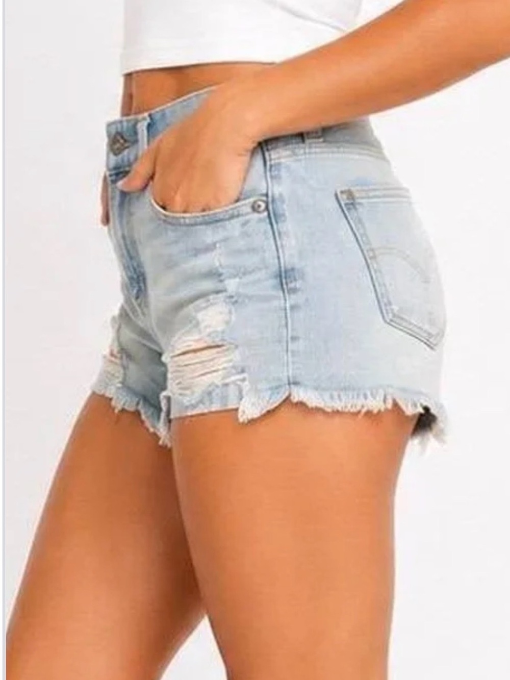 American Eagle distressed cut off shorts